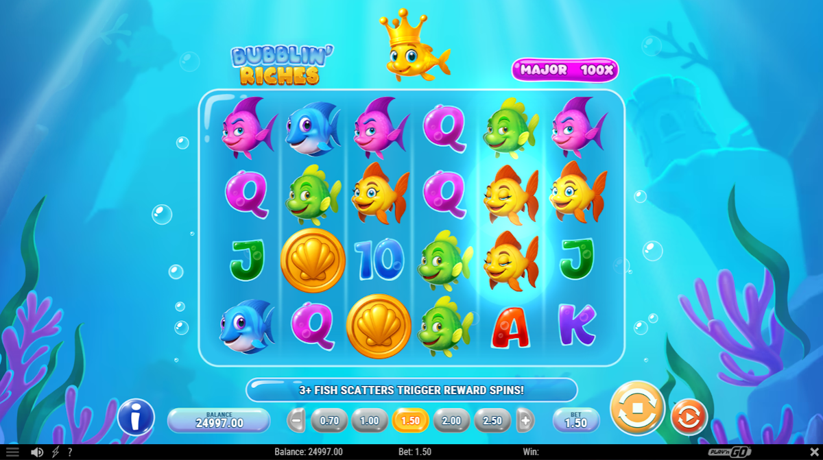 Base game in Bubblin’ Riches by Play'n GO