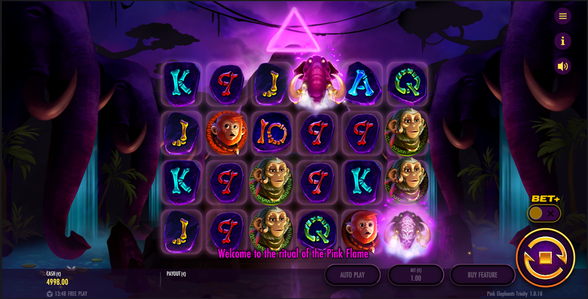 Base game in Pink Elephants Trinity by Thunderkick
