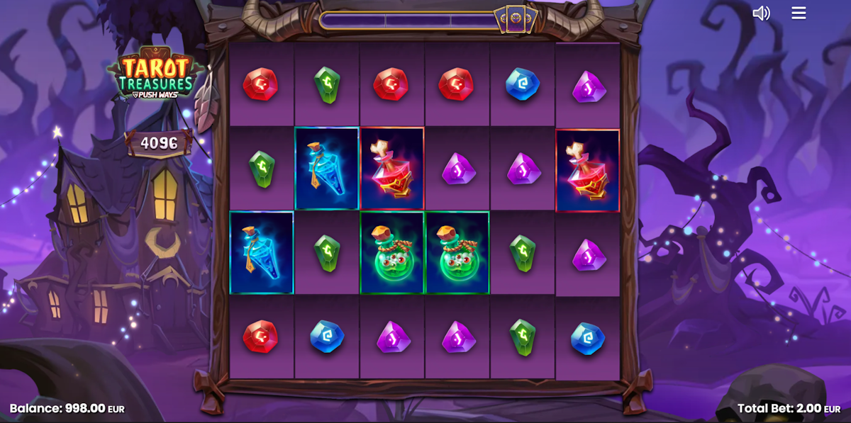 Base game in Tarot Treasures by Push Gaming