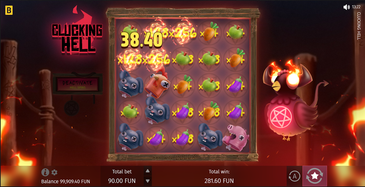 Hell spins in Clucking Hell by BGaming