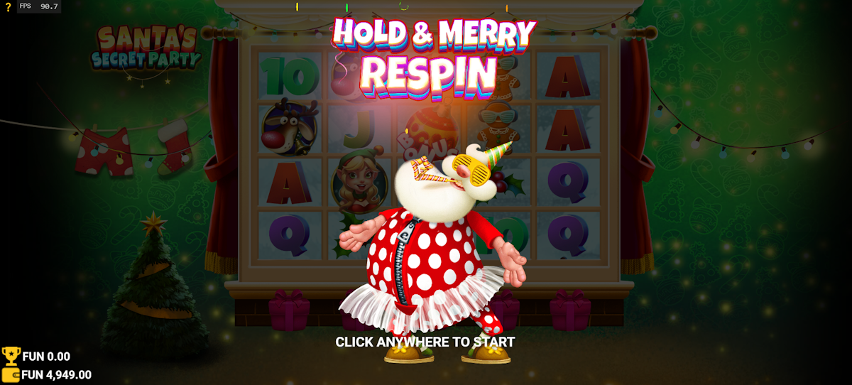 Hold & Merry Respin round won in Santa's Secret Party by Trigger Button