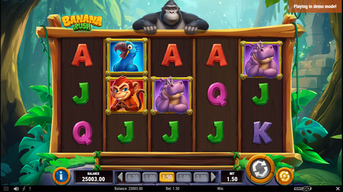 Base game in Banana Rush by Play’n GO