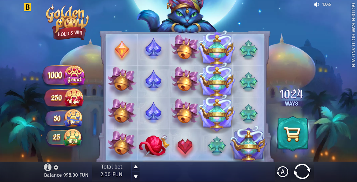 Base game in Golden Paw Hold & Win by BGaming