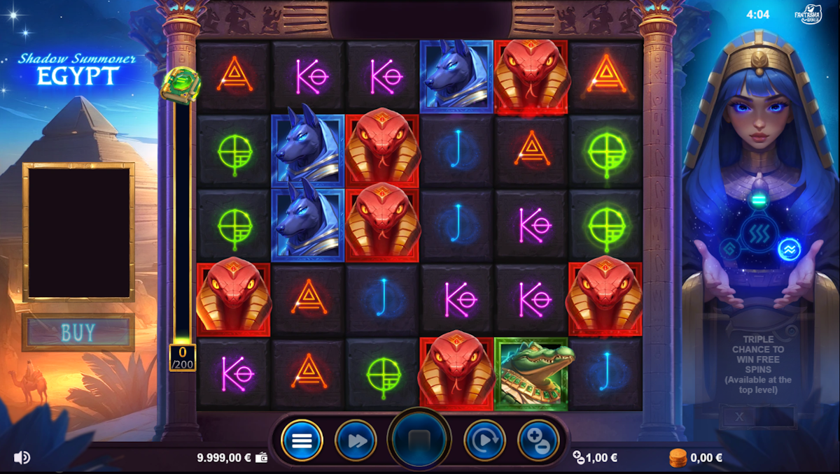 Base game in Shadow Summoner Egypt by SlotMatrix