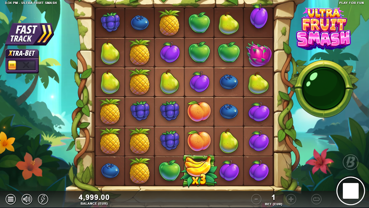 Base game in Ultra Fruit Smash by Slotmill