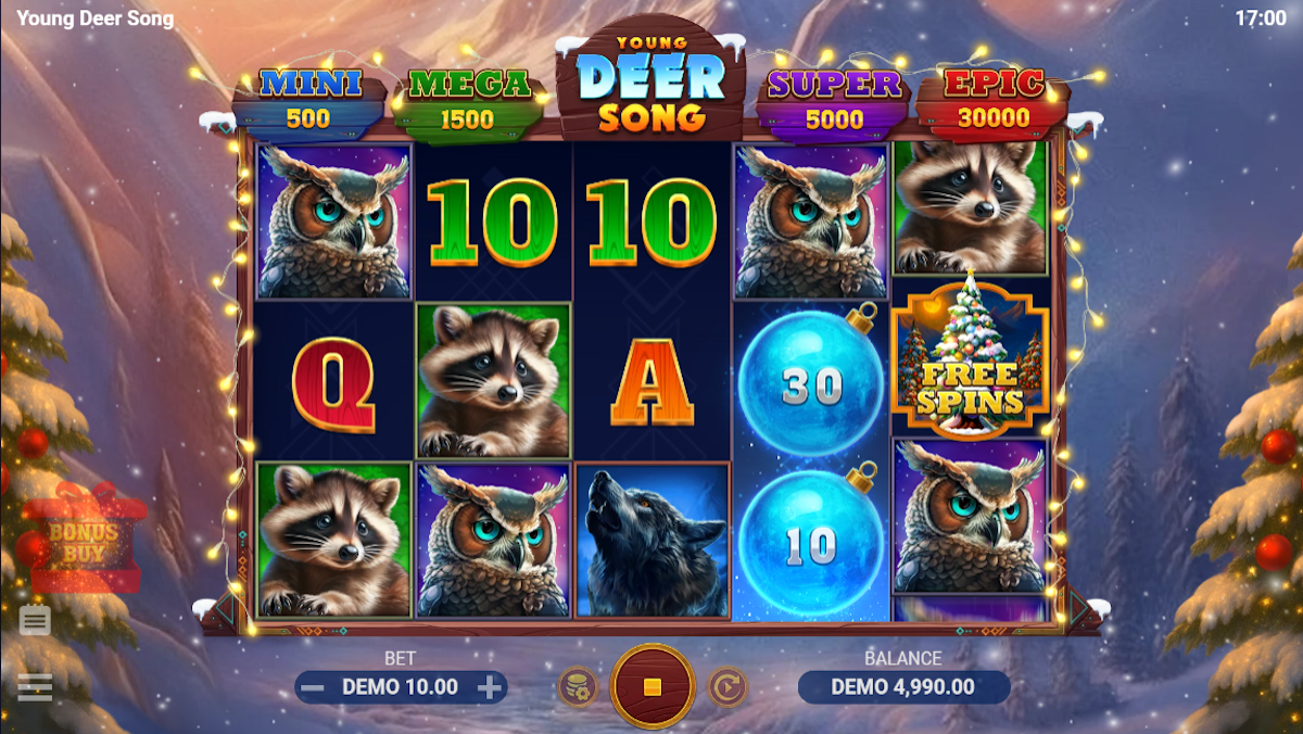Base game in Young Deer Song by Evoplay
