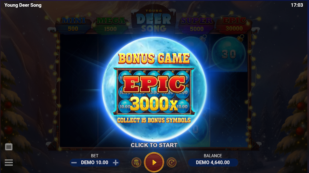 Bonus game awarded in Young Deer Song by Evoplay