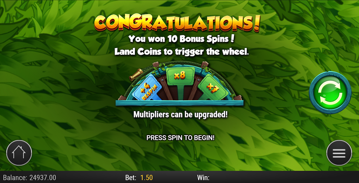 Bonus spins won in Lawn n' Disorder by Play'n GO
