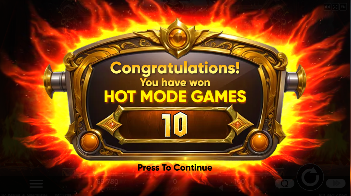 Hot mode games won in Slattors Battle Orcs vs Elves by Belatra Games