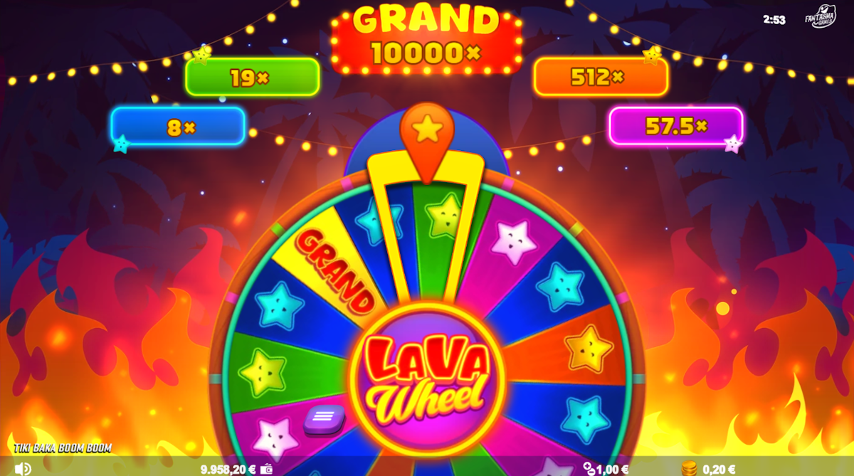 Lave wheel in Tiki Baka Boom Boom by SlotMatrix