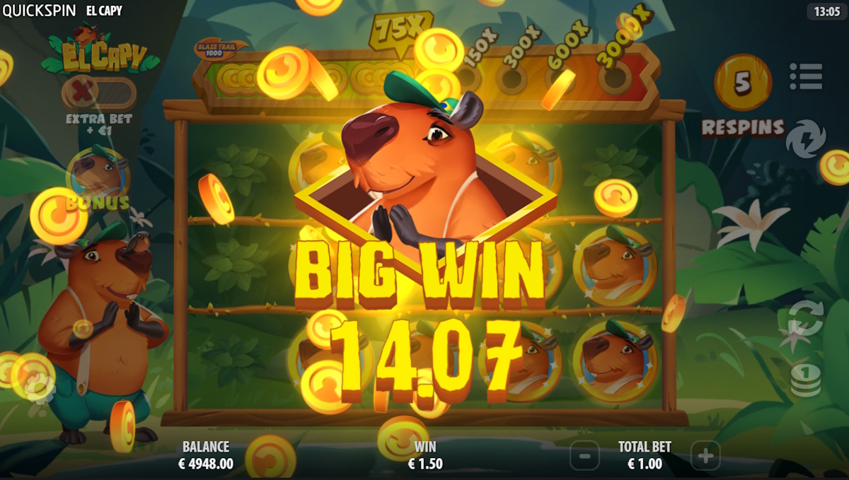 A big win in El Capy by Quickspin
