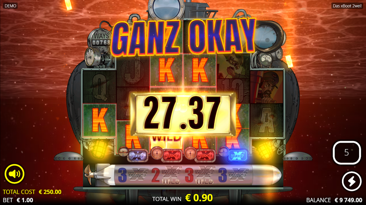 A win in Das xBoot 2Wei! by Nolimit City