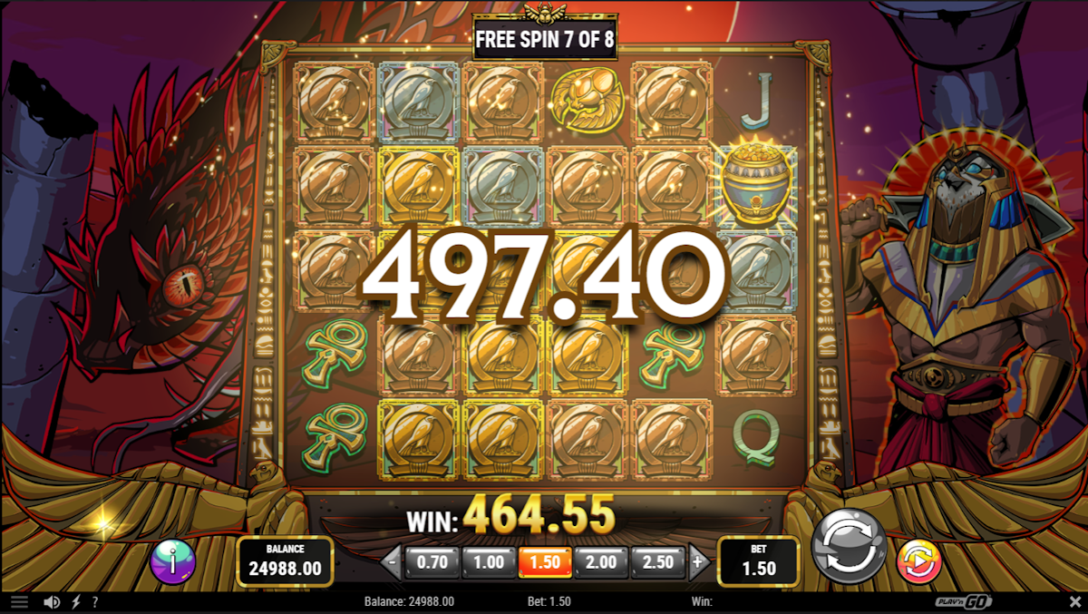 A win in Ra's Reckoning by Play'n GO
