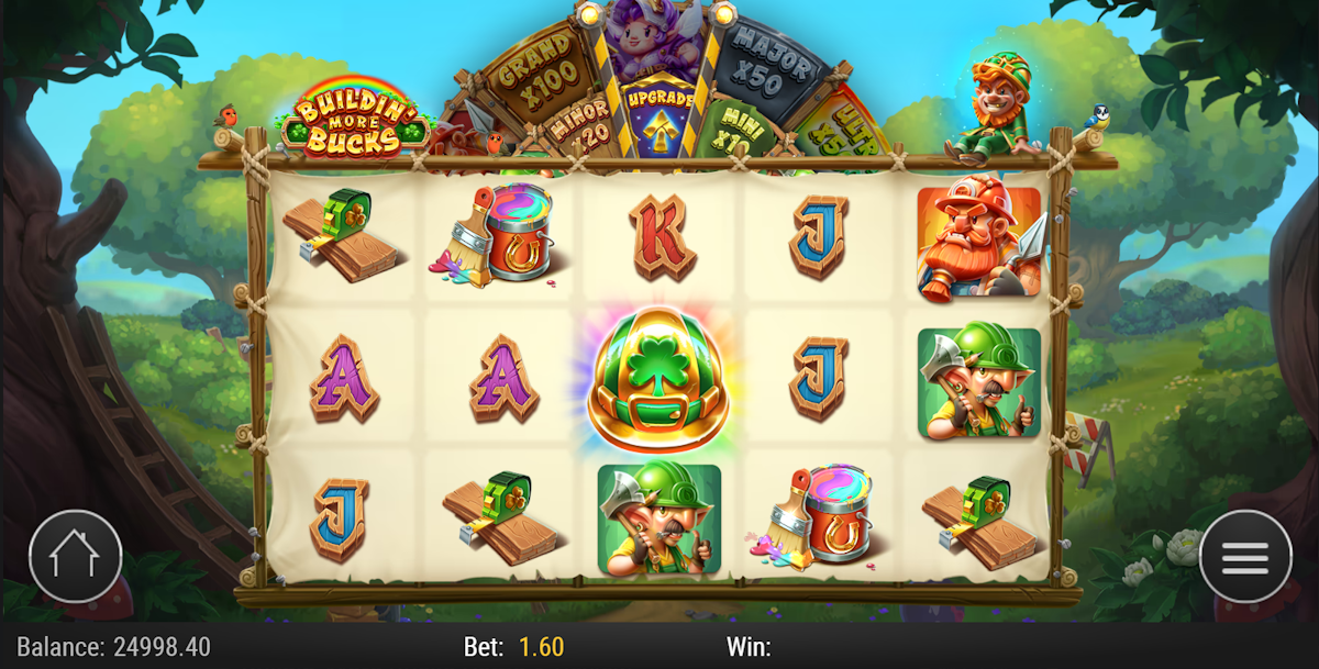 Base game in Buildin’ More Bucks by Play’n GO