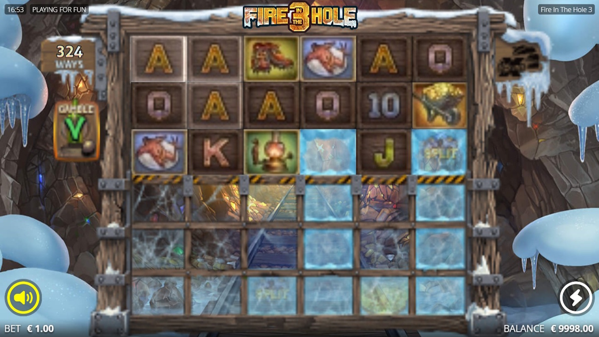 Base game in Fire in the Hole 3 by Nolimit City