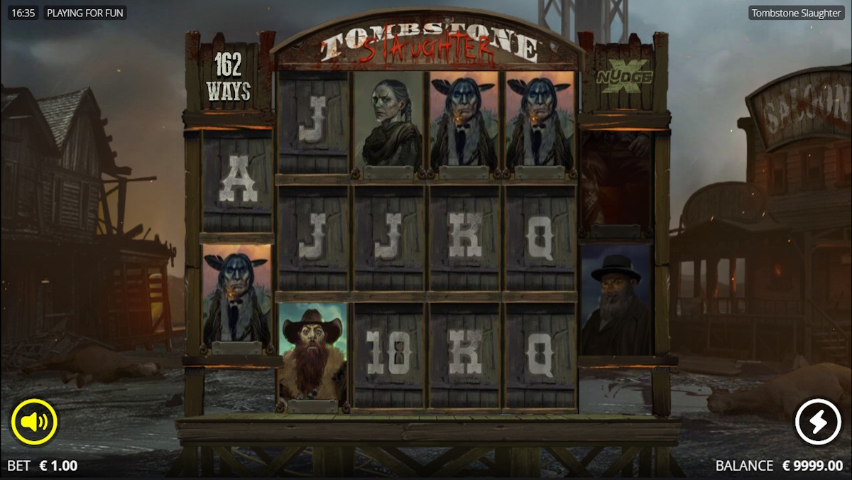 Base game in Tombstone Slaughter by Nolimit City