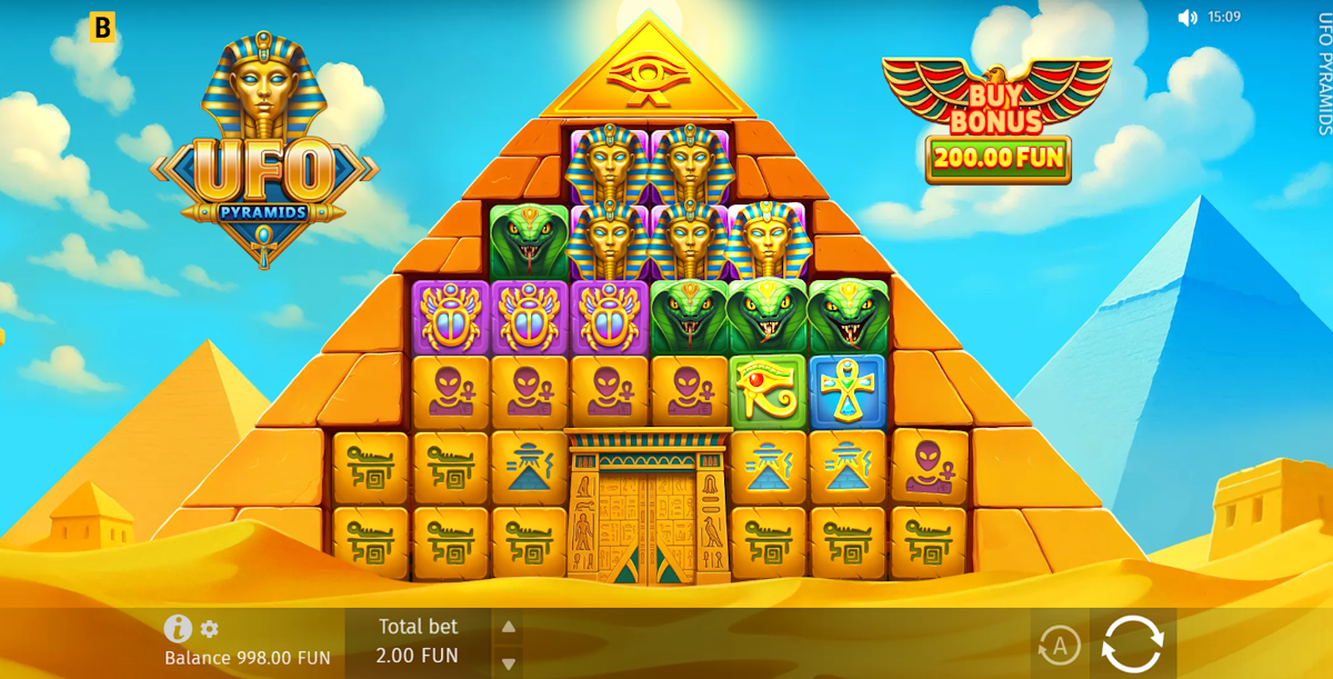 Base game in UFO Pyramids by BGaming