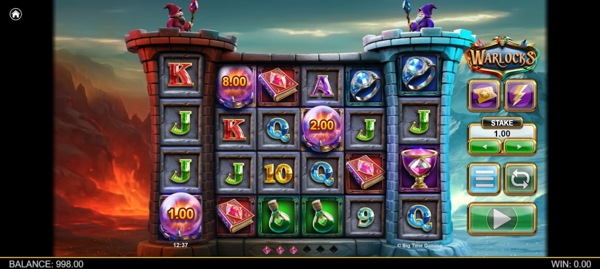 Base game in Warlocks by Big Time Gaming