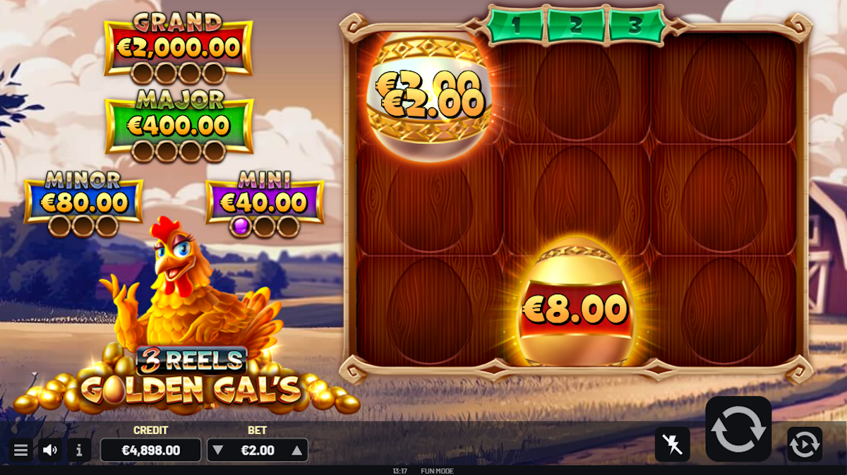 Bonus round in Golden Gal's 3 Reels by IndigoMagic