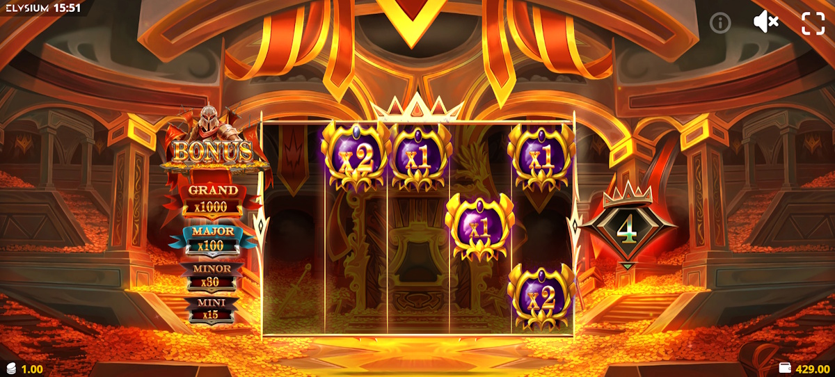 Bonus round in King’s Gold Hold & Win by Elysium Studios