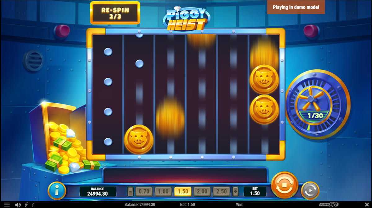 Hold'n spin feature in Piggy Heist by Play’n GO