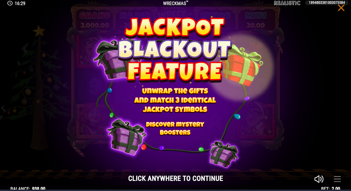 Match 3 jackpot feature unlocked in Wreckmas by Realistic Games