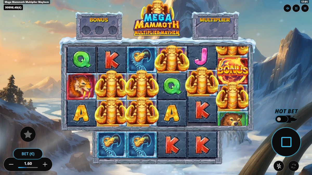 Base game in Mega Mammoth - Multiplier Mayhem by Gaming Corps